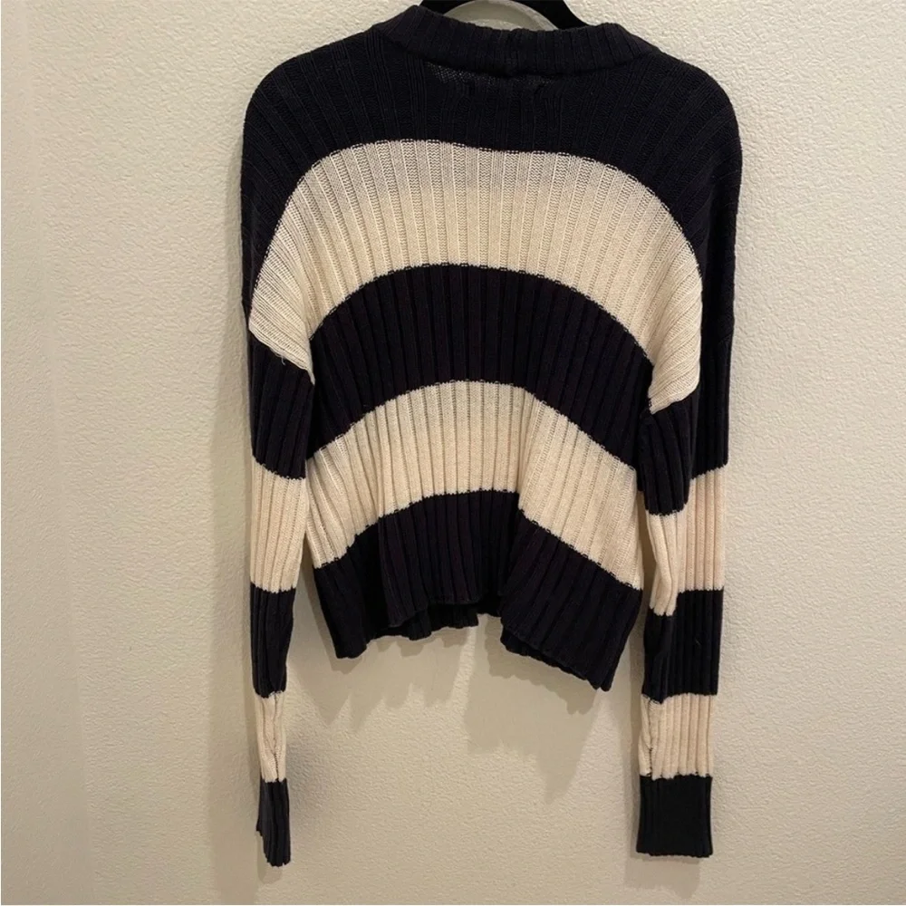 American Eagle Striped Ribbed Cropped Sweater – Size Small - Picture 6 of 6